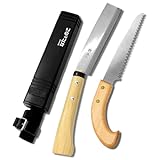 KAKURI Japanese NATA Tool Knife 6.5' and Pruning Saw Set,...