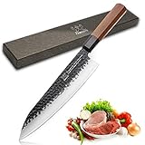 FAMCÜTE 8 Inch Japanese Gyuto Chef Knife, Hand Forged...