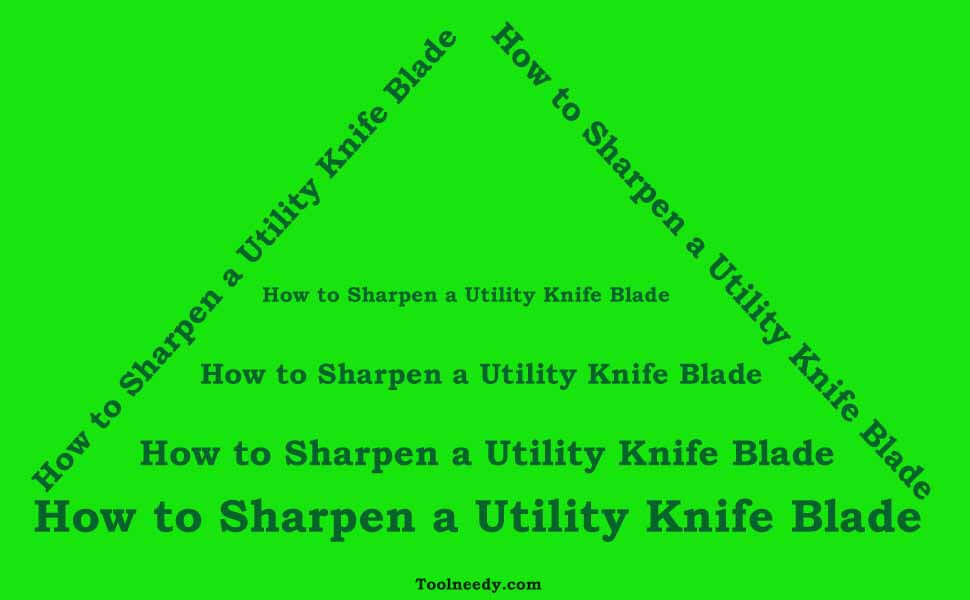 How to Sharpen a Utility Knife Blade